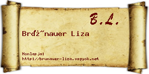 Brünauer Liza névjegykártya